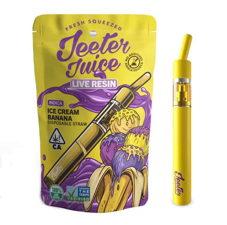 jeeter juice live resin straw disposable 05g ice cream banana